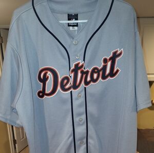 Majestic Gray Cecil FielderTigers Baseball Jersey
